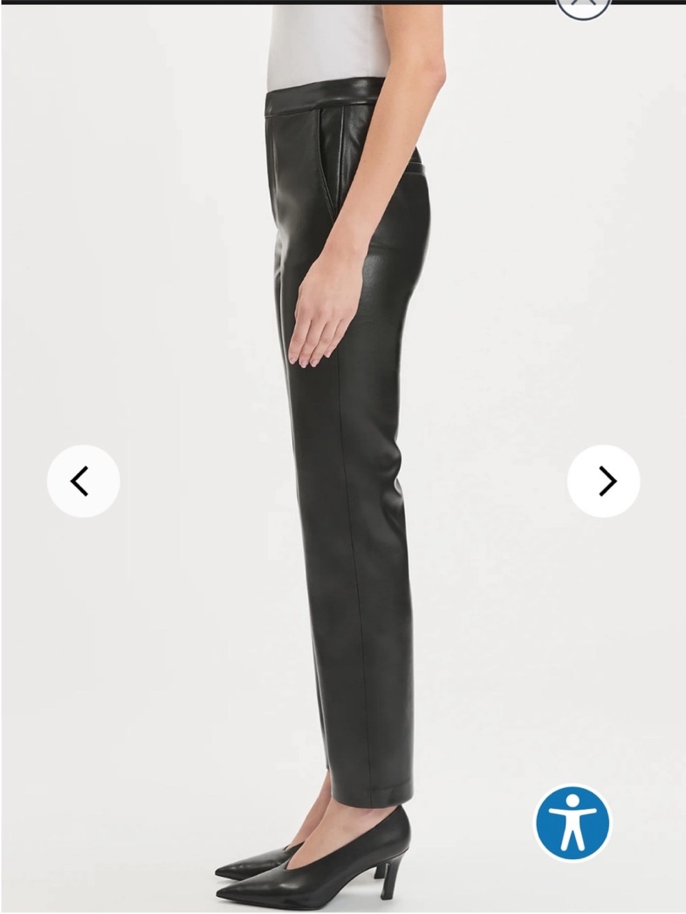 NWOT Favorite Daughter Carla Black Faux Leather Pant size 28 - Picture 2 of 8